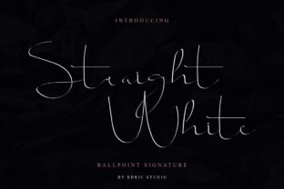 Straight White: A Timeless Script Font for Makers
